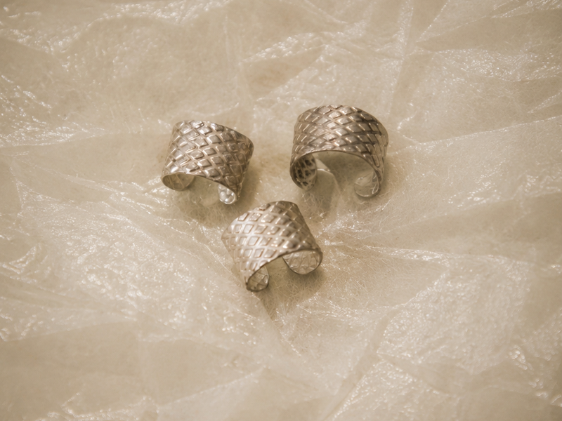 ARGENT Bague de pied en argent