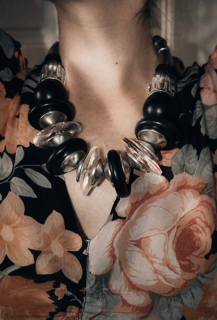 Y2K collier perles XXL
