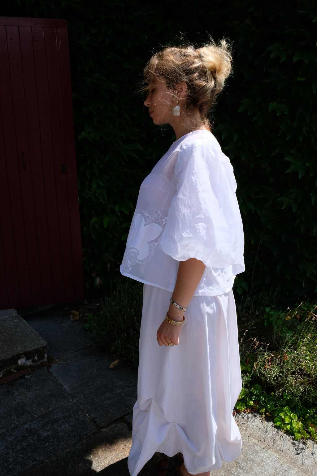 EMMA VERDIER KREMER Blouse Héritage en organza- motifs dos