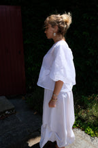 EMMA VERDIER KREMER Blouse Héritage en organza- motifs dos