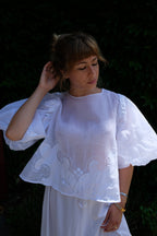 EMMA VERDIER KREMER Blouse Héritage en organza- motifs dos