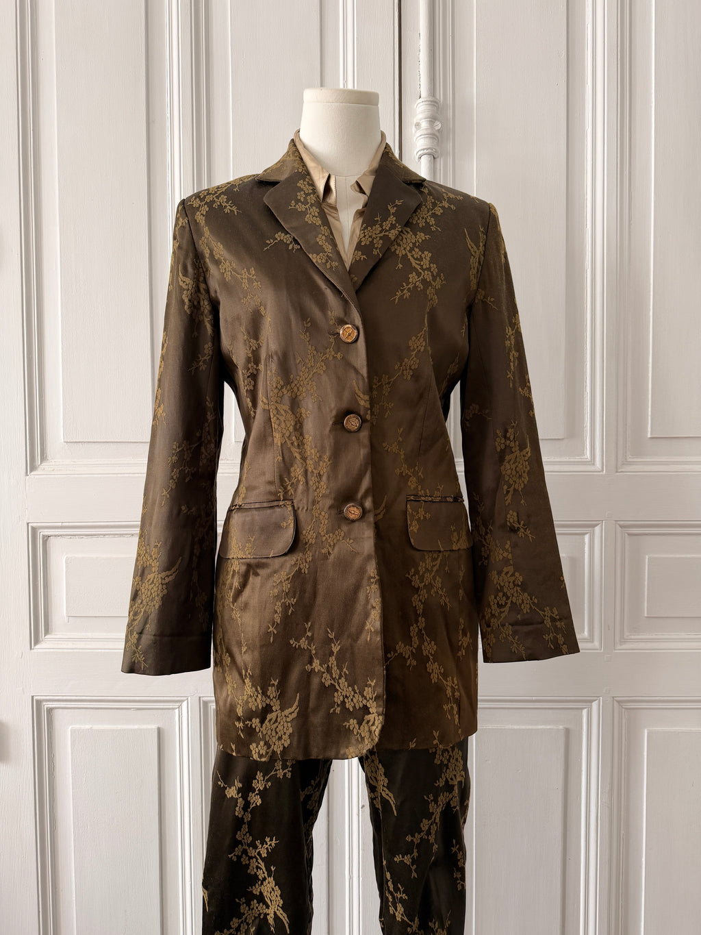 Y2K Ensemble tailleur veste pantalon Briefing taille 38