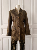 VINTAGE Y2K Ensemble tailleur veste pantalon Briefing taille 38