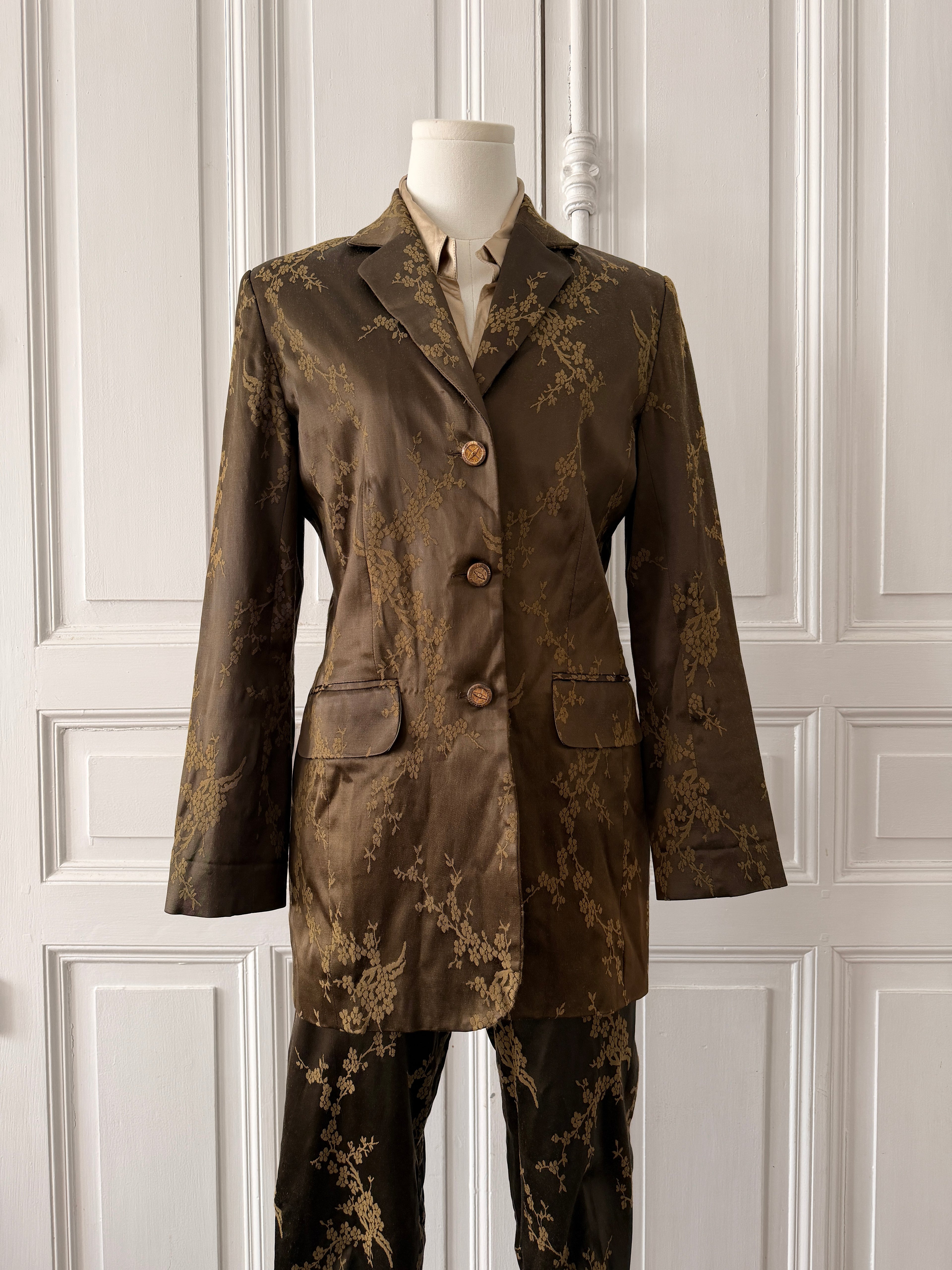 Y2K Ensemble tailleur veste pantalon Briefing taille 38