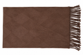 YSL Echarpe en laine marron chocolat