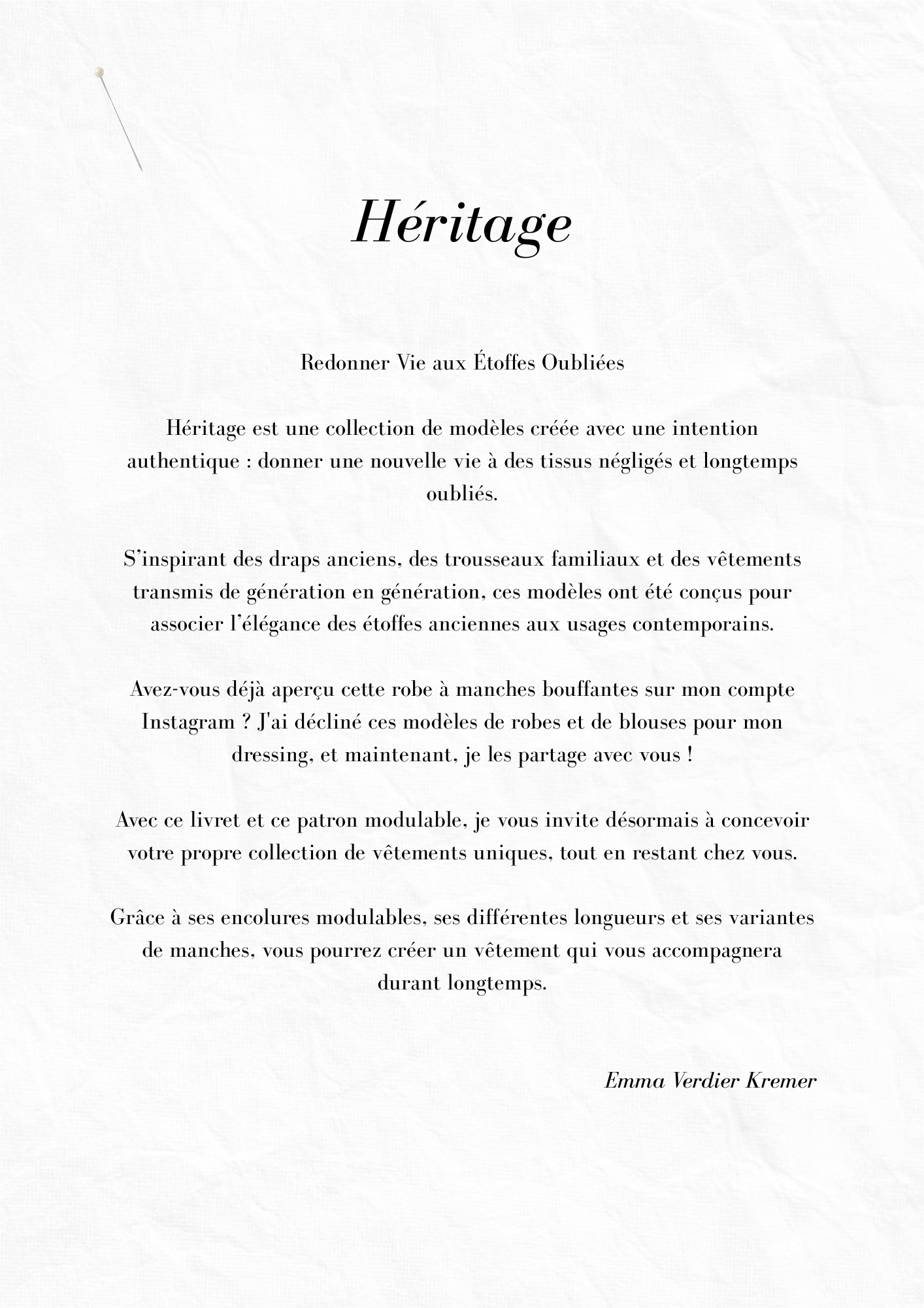 Patronage Collection Héritage Bilingue FR/AN