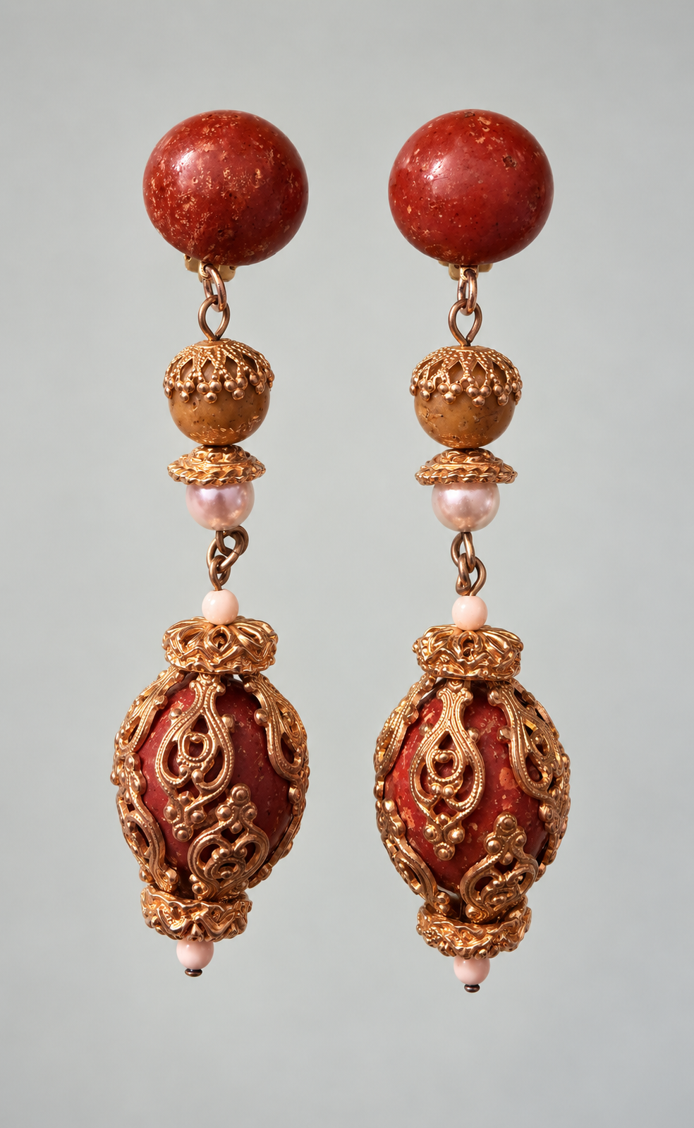 VINTAGE Boucles d’oreilles maximalistes