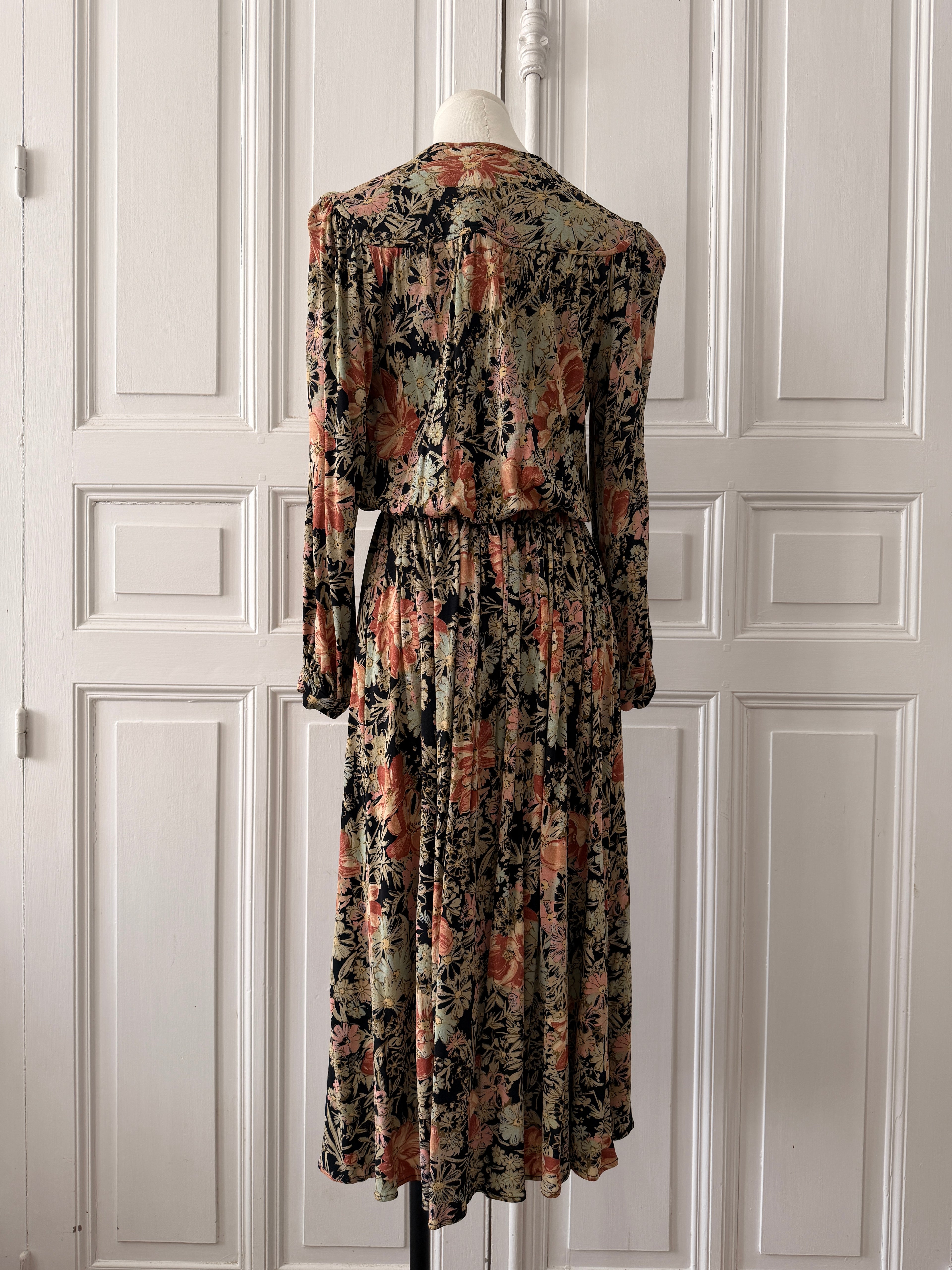 VINTAGE robe 90s imprimé fleuri taille 38