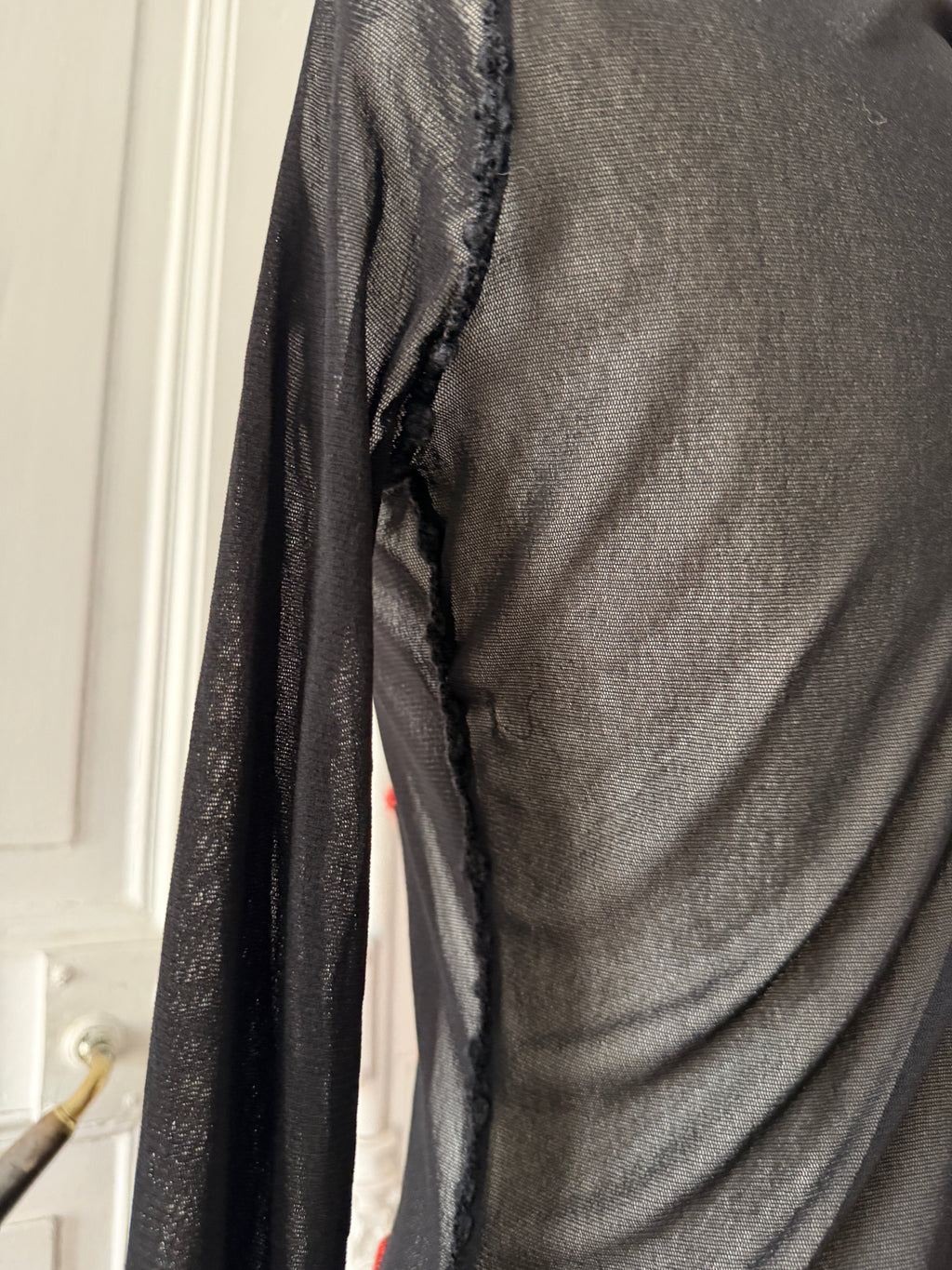 JEAN PAUL GAULTIER Top Mesh Maille noir taille L