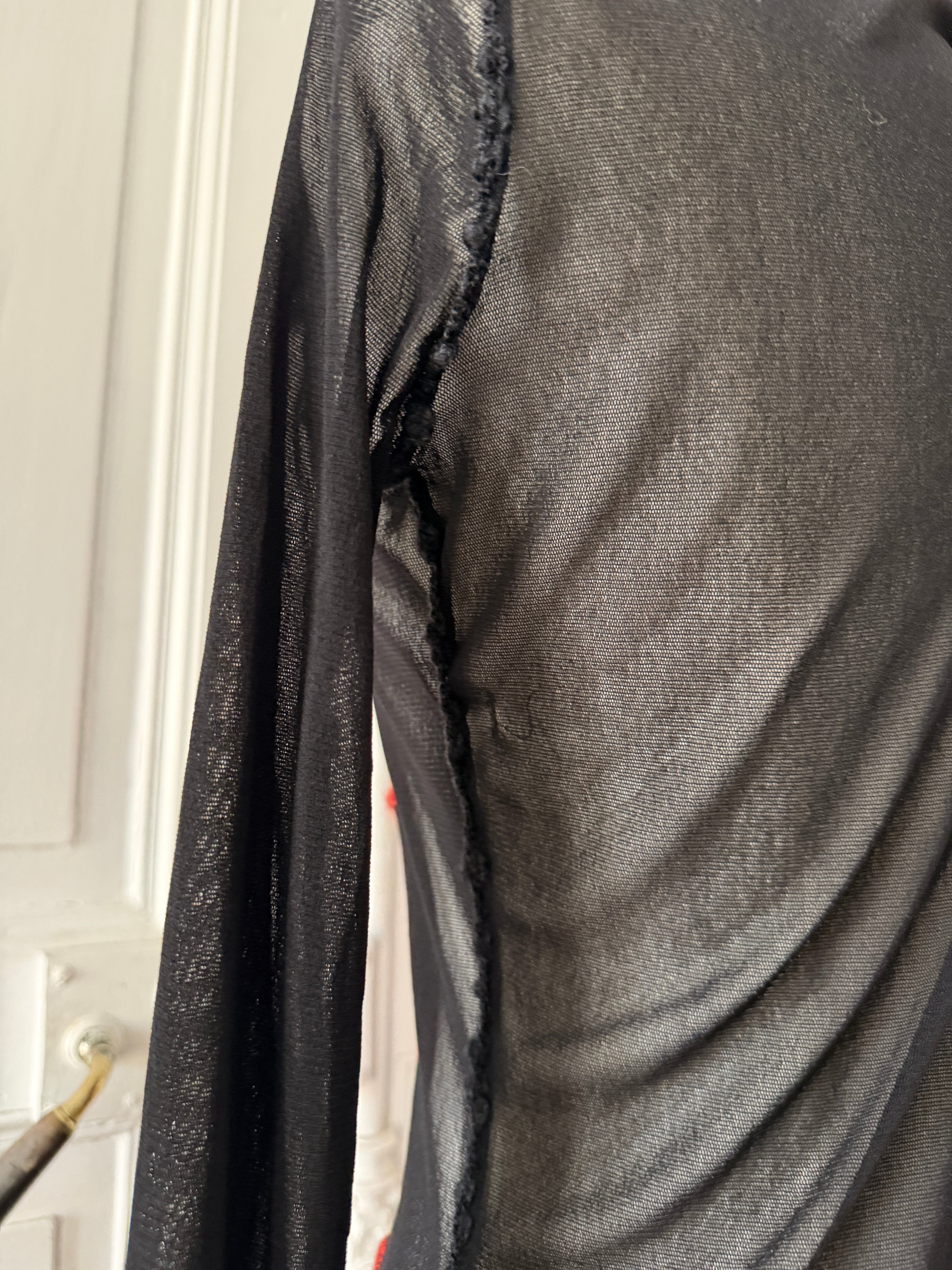 JEAN PAUL GAULTIER Top Mesh Maille noir taille L