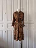 TED LAPIDUS Robe marron vintage années 70