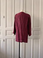 VINTAGE Blazer violet lin et coton année 80 taille 44