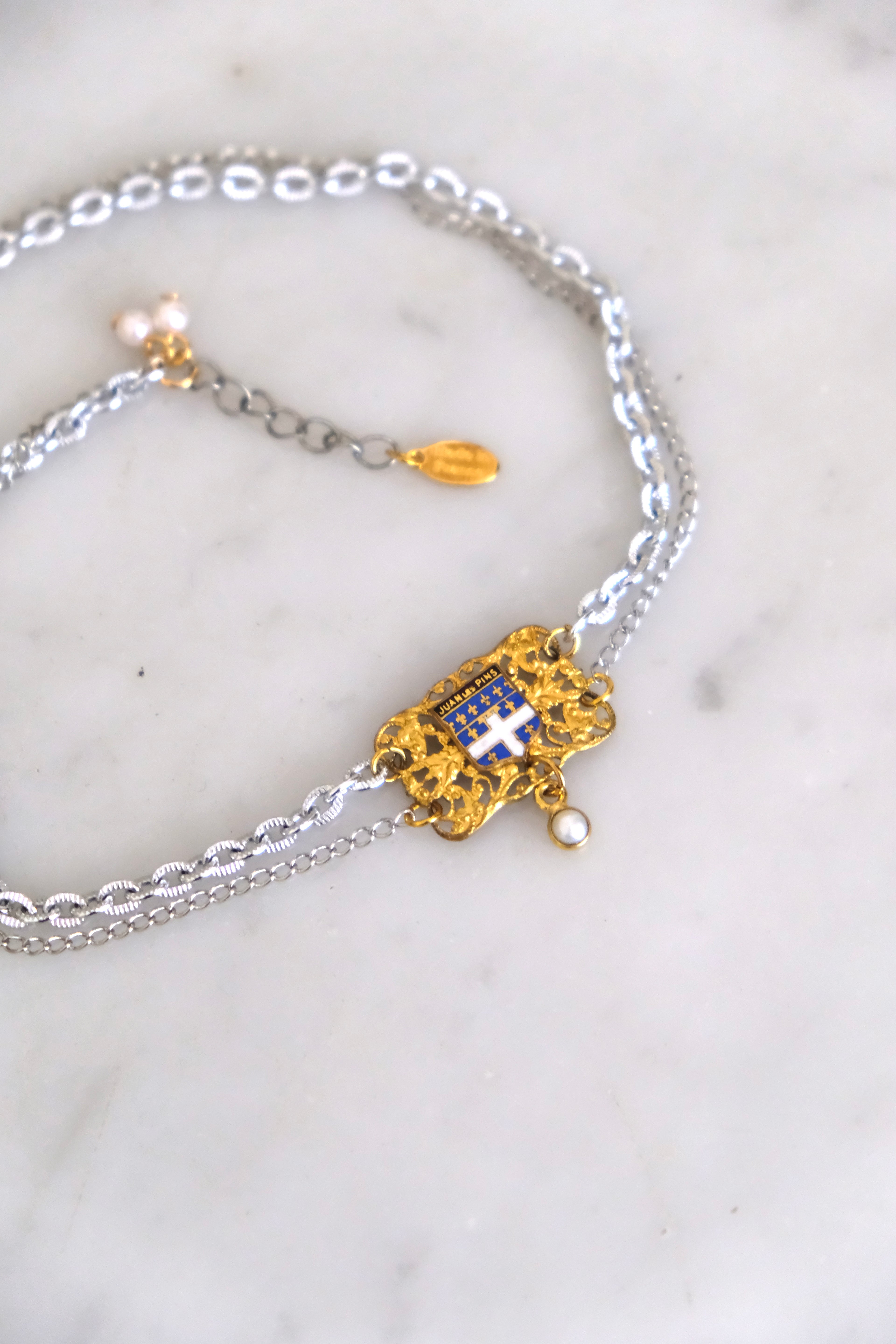 Collier Ras de cou ☀️ Juan-les-Pins- Collection le Train Bleu