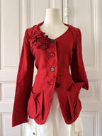 SONIA RYKIEL Veste coquelicot en lin taille 36