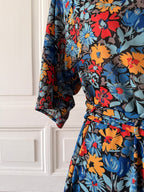 VINTAGE Made in France robe fleurie multicolore taille 1