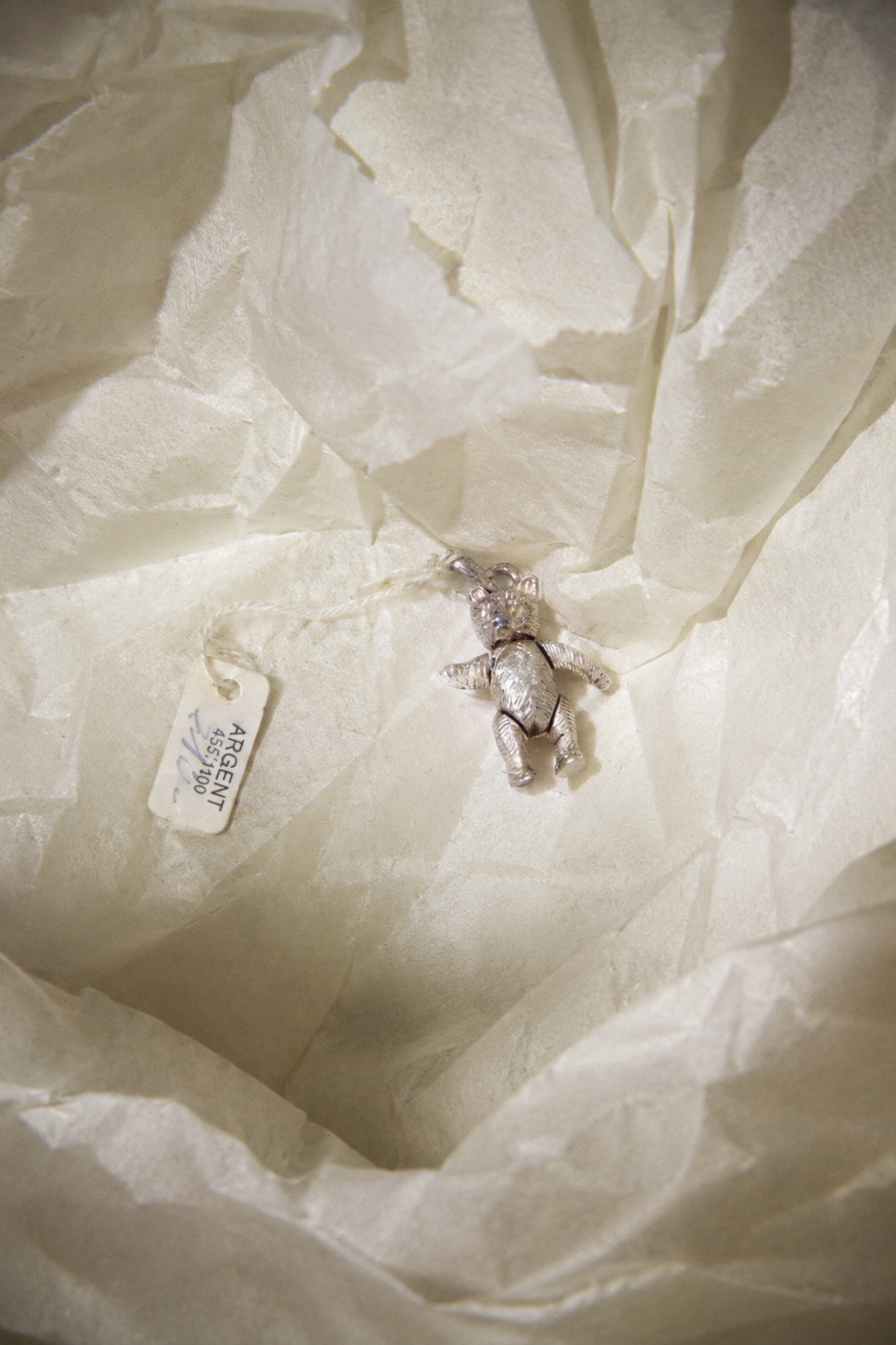 VINTAGE pendentif ourson en argent 926