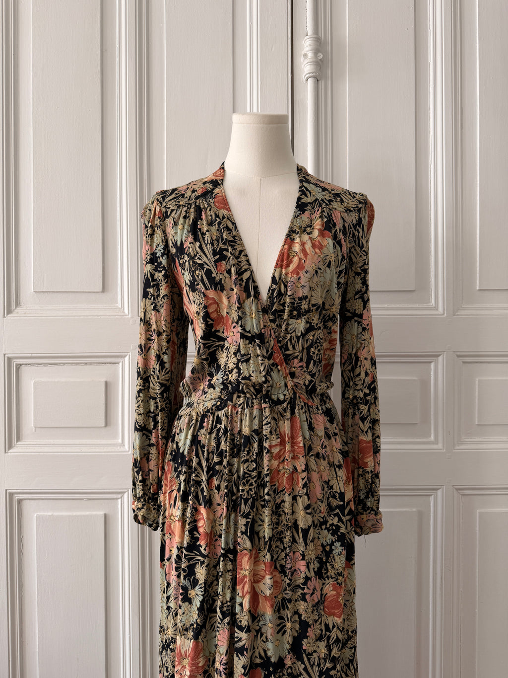 VINTAGE robe 90s imprimé fleuri taille 38