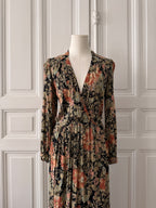 VINTAGE robe 90s imprimé fleuri taille 38