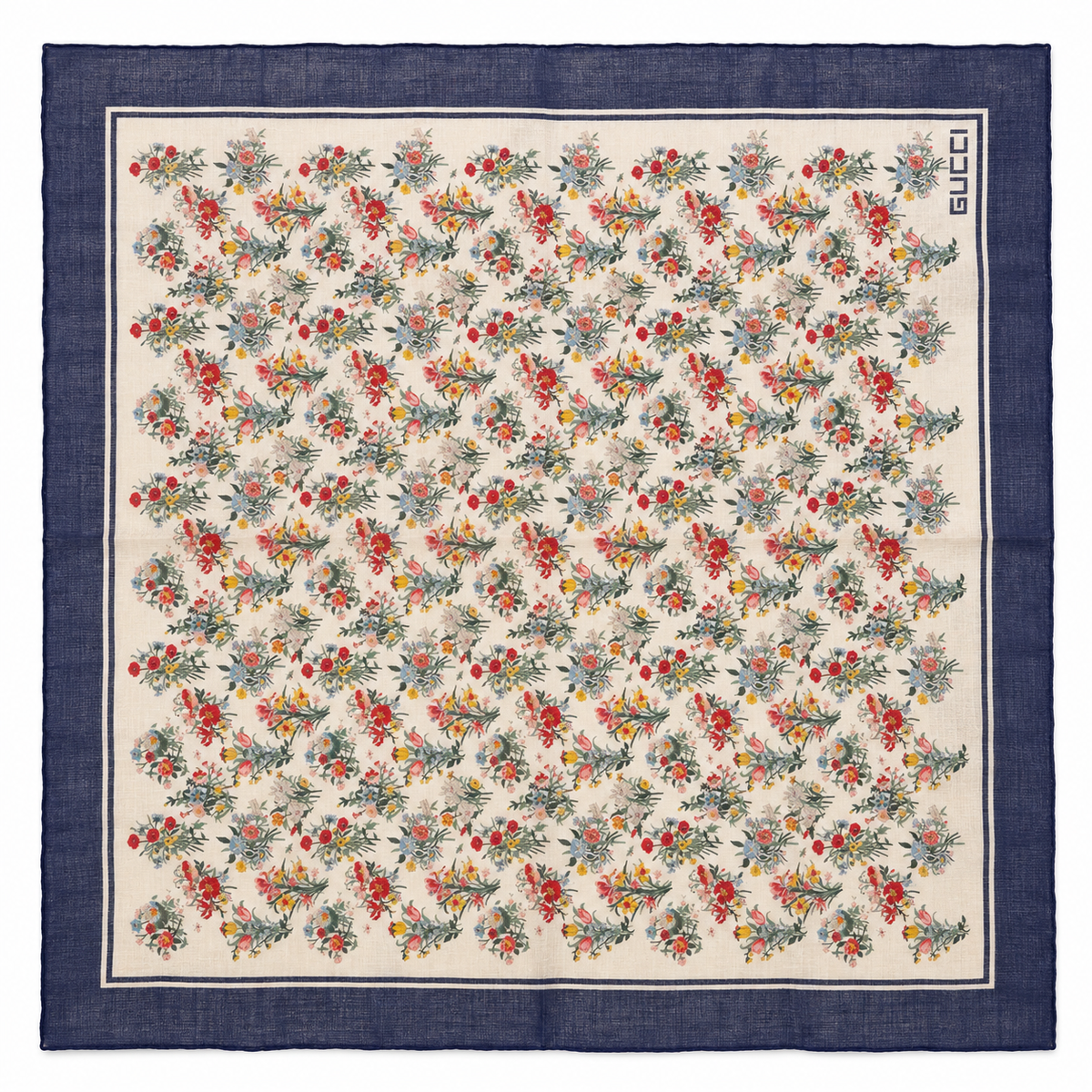 GUCCI Foulard en coton à fleurs