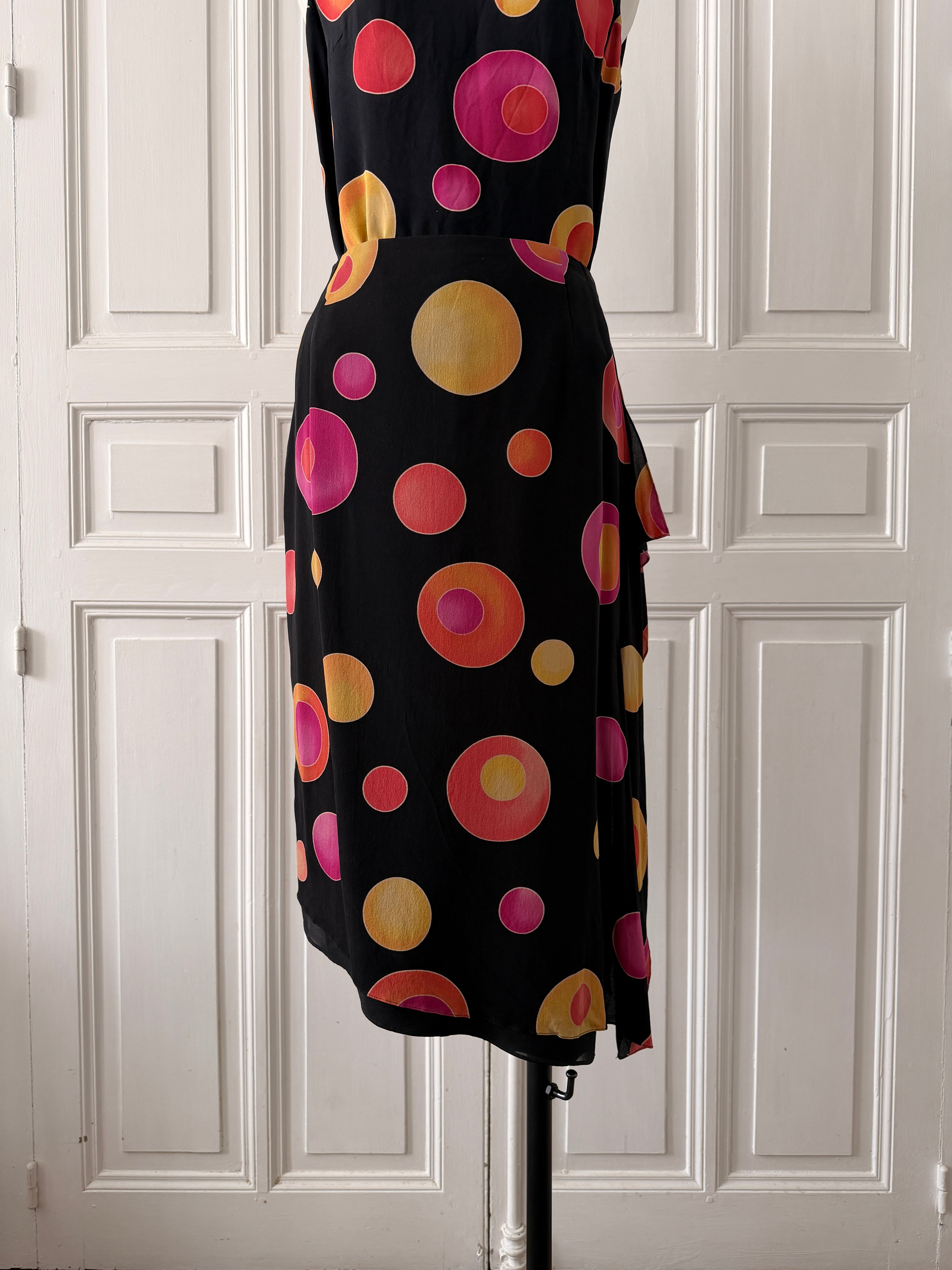 LOUIS FÉRAUD Ensemble top et jupe en soie taille 38