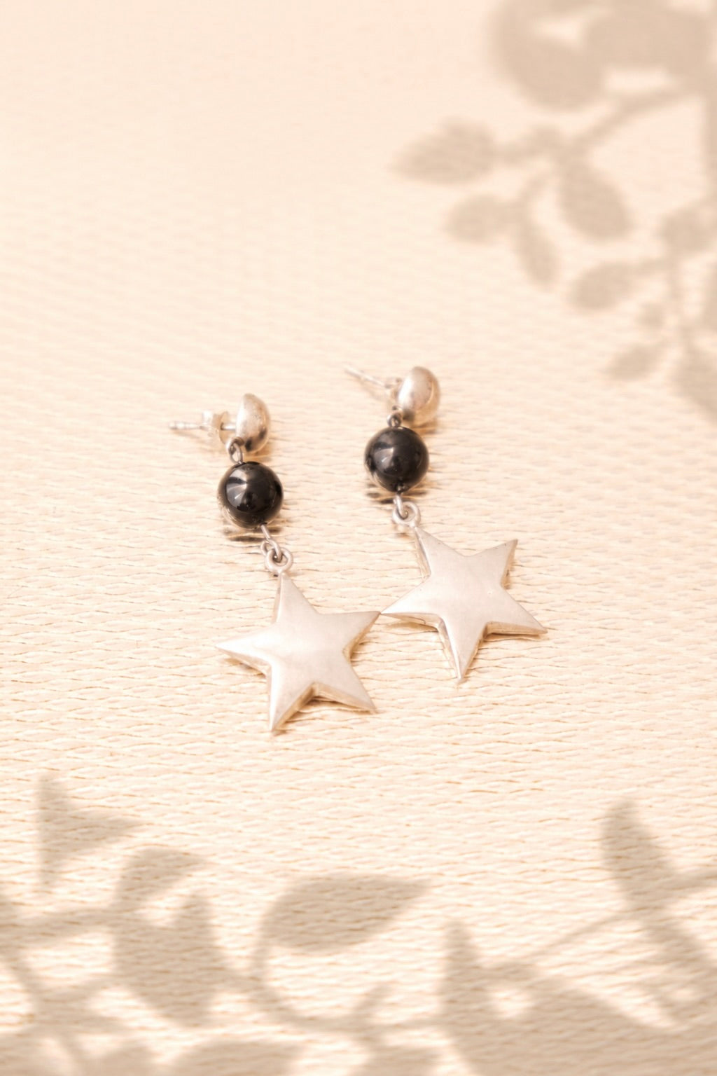 ARGENT Boucle en étoile avec Perles