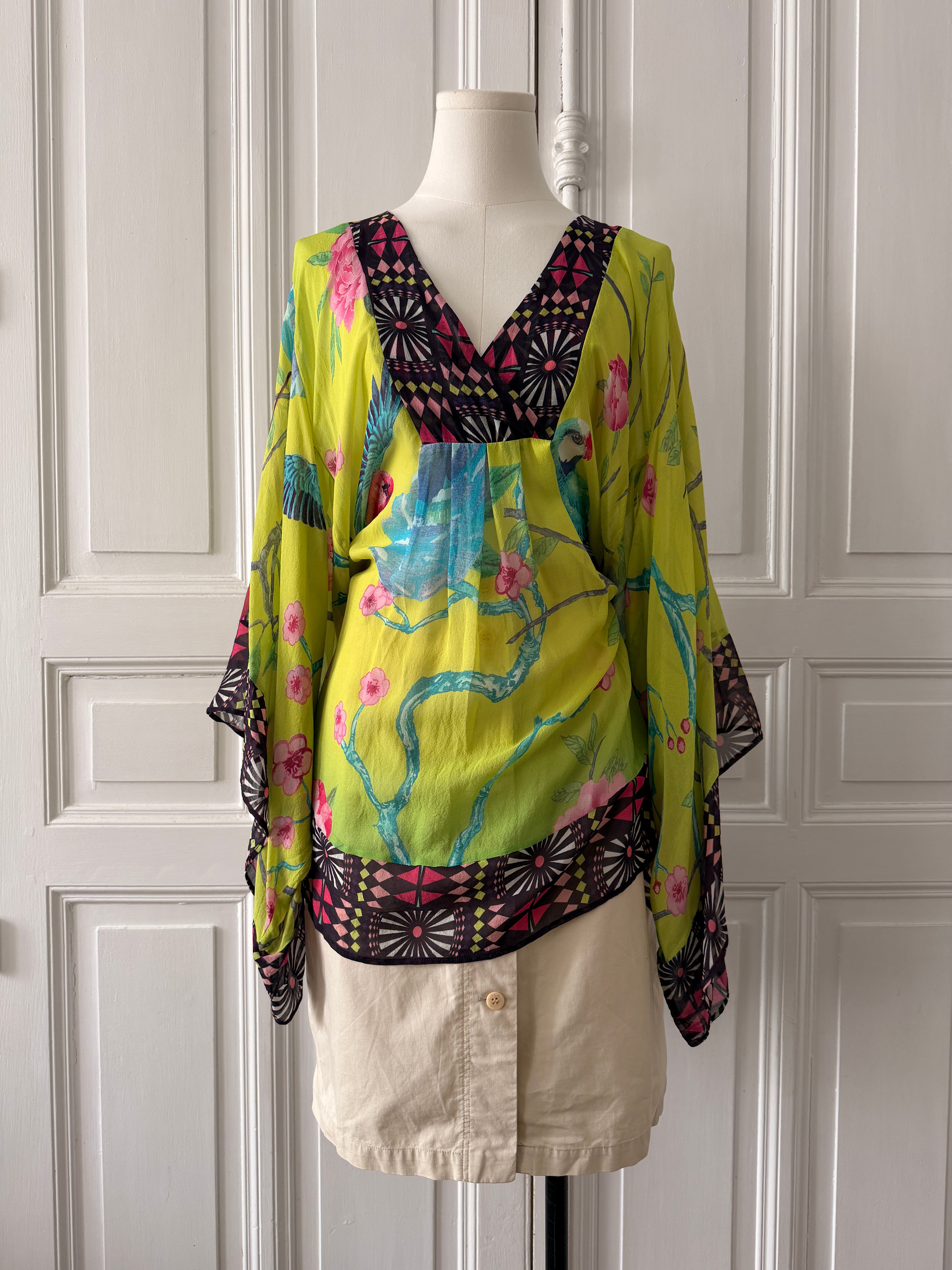 MATTHEW WILLIAMSON FOR H&M Top en soie multicolore taille 40