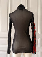 JEAN PAUL GAULTIER Top Mesh Maille noir taille L