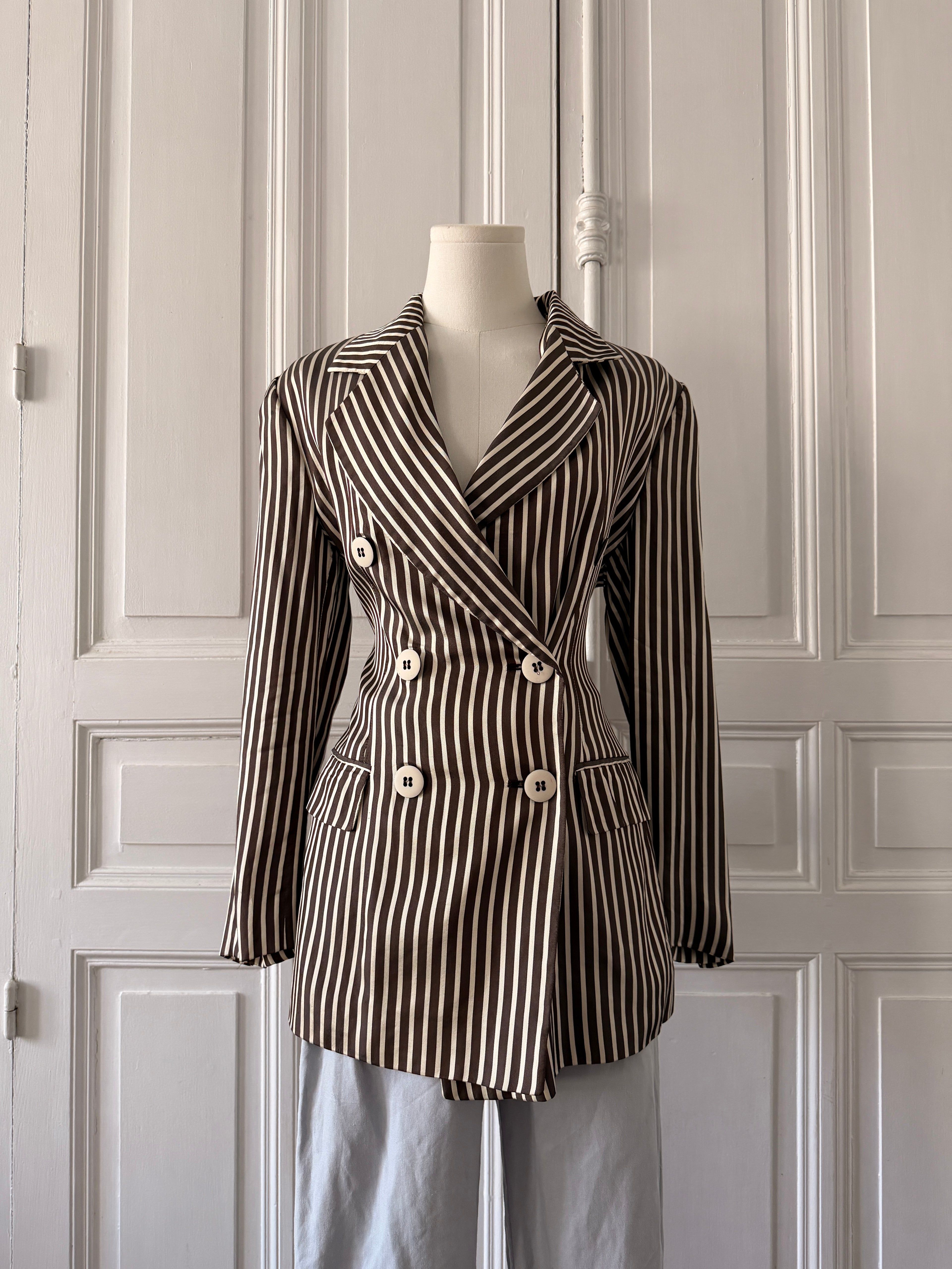 GIANFRANCO FERRE studio blazer rayé 36