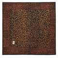 YSL Foulard de soie imprimé léopard