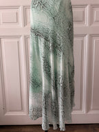Y2K VINTAGE robe imprimée python bleu Tiffany, designer londonien taille 38