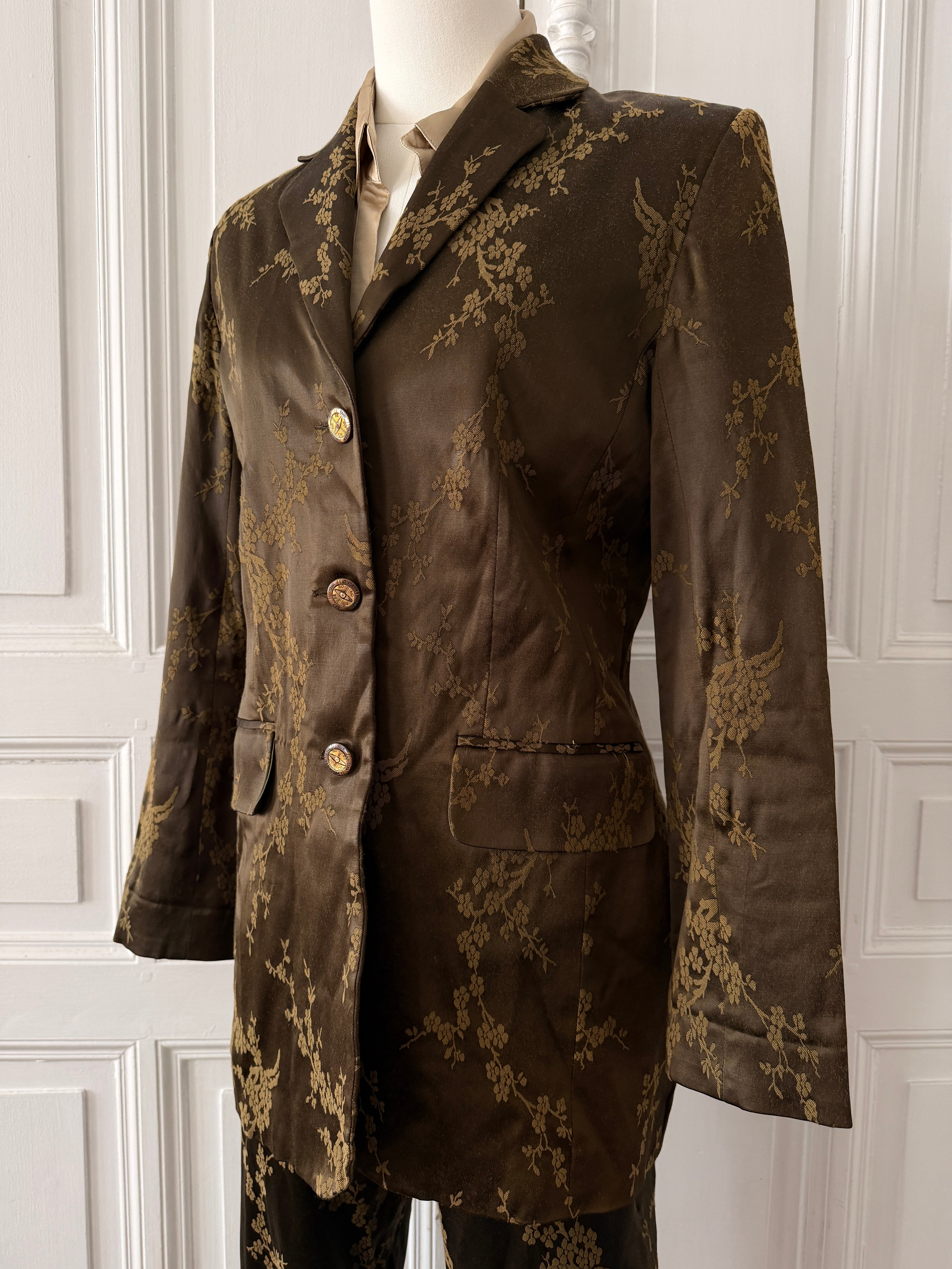 Y2K Ensemble tailleur veste pantalon Briefing taille 38