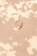 VINTAGE Bague en platine avec perle fine