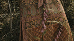BOTEH Robe manche longue imprimée tissu indien taille 2 ceinture boucle