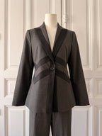 BCBG MAX AZRIA Ensemble tailleur pantalon veste manche longue taille 38