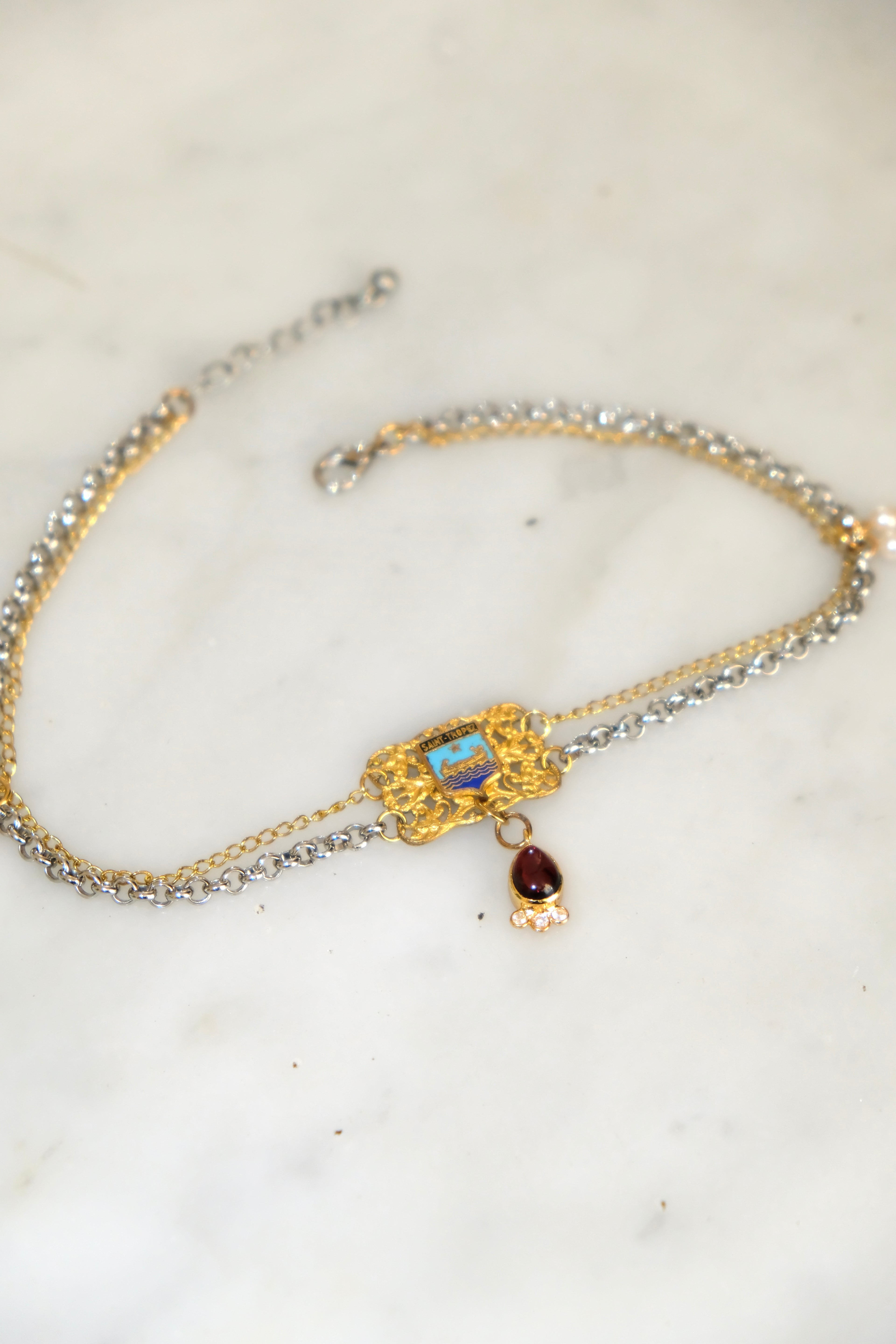 Collier Ras de cou ☀️ Saint-Tropez - Collection le Train Bleu