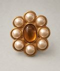 VINTAGE Broche plaque or