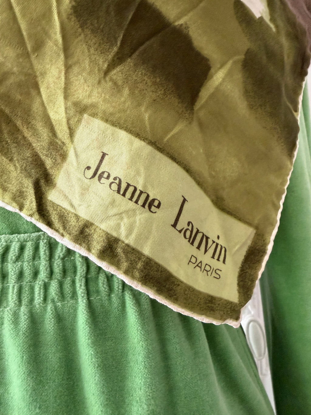 JEANNE LANVIN Paris carré de soie foulard vintage