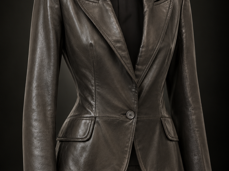 ALAÏA Veste en cuir d’agneau trempé