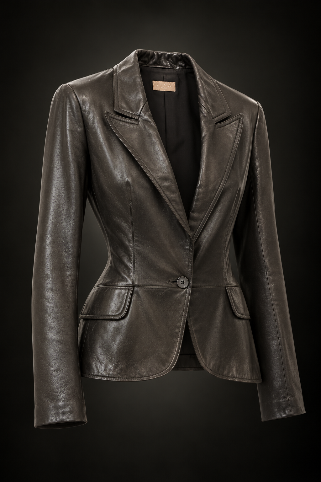 ALAÏA Veste en cuir d’agneau trempé