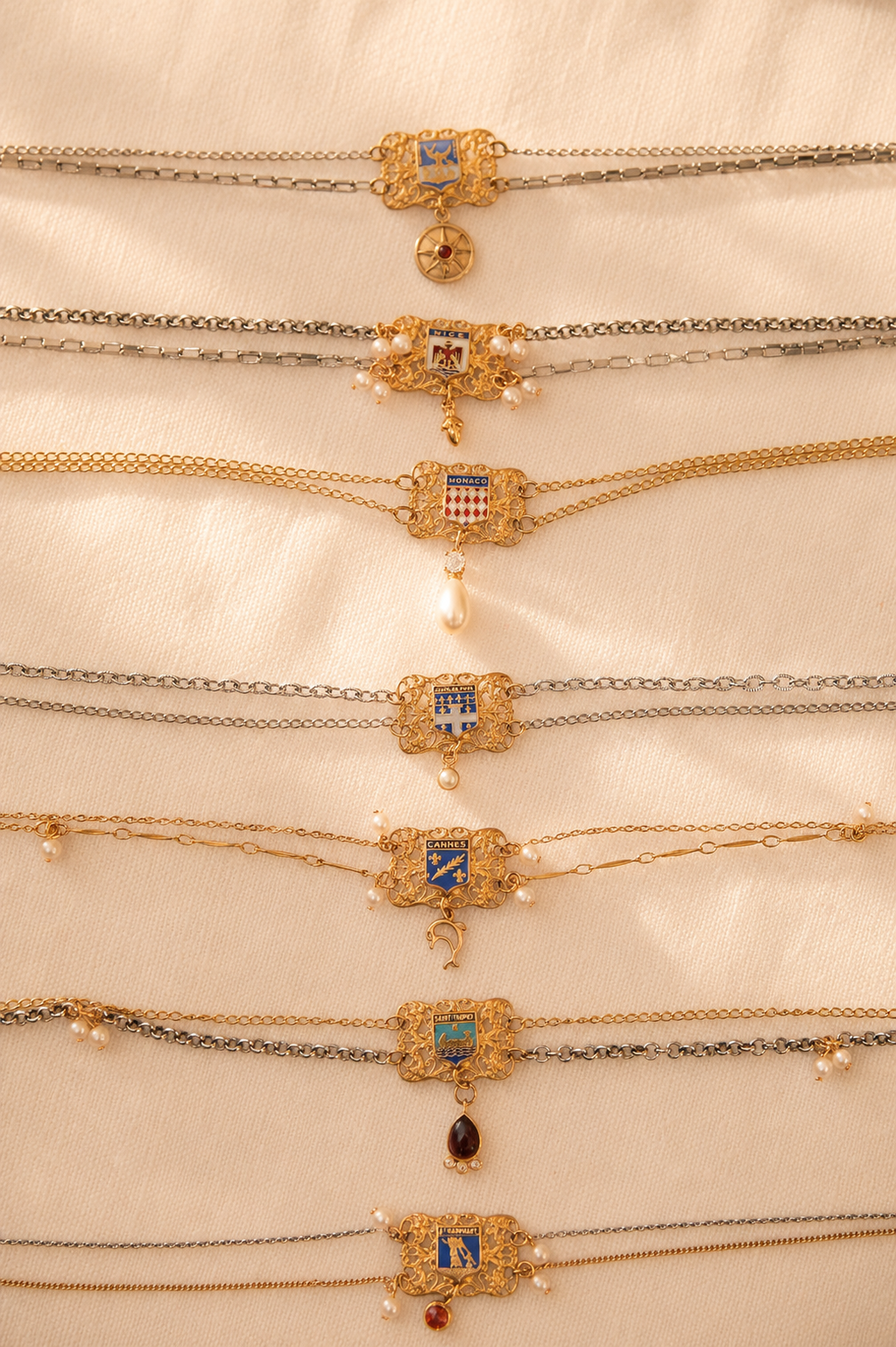 Collier Ras de cou ☀️ Menton - Collection le Train Bleu