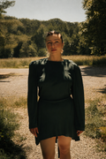 ISABEL MARANT prototype pièce unique robe à épaulette vert sapin taille 38