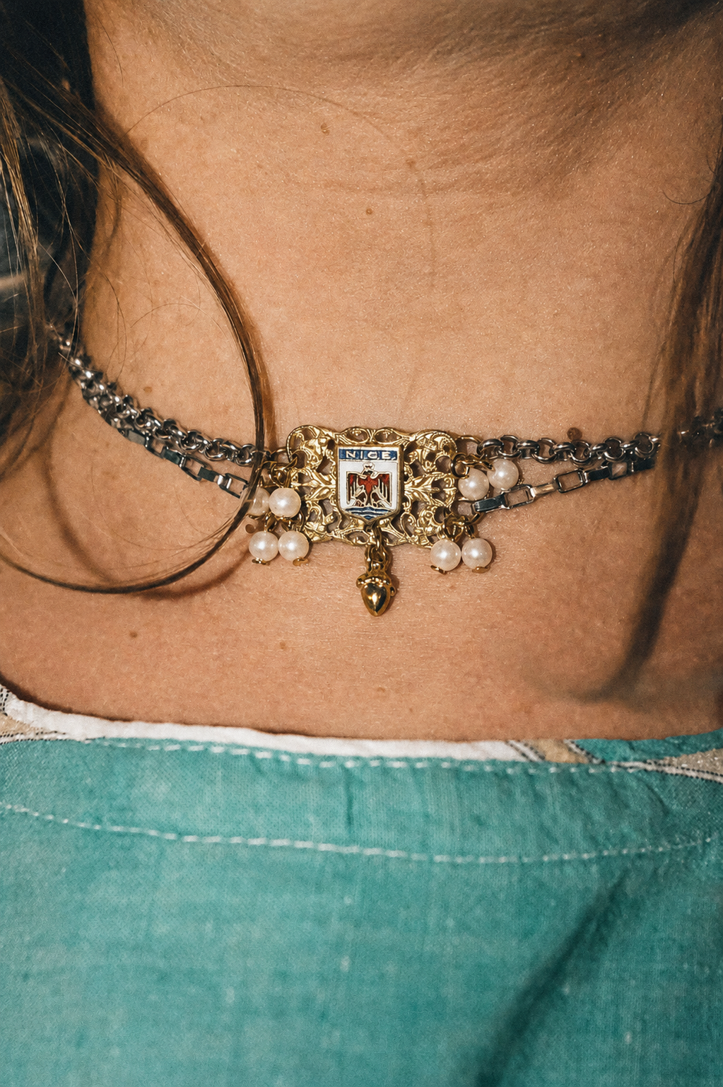 Collier Ras de cou ☀️ Nice- Collection le Train Bleu