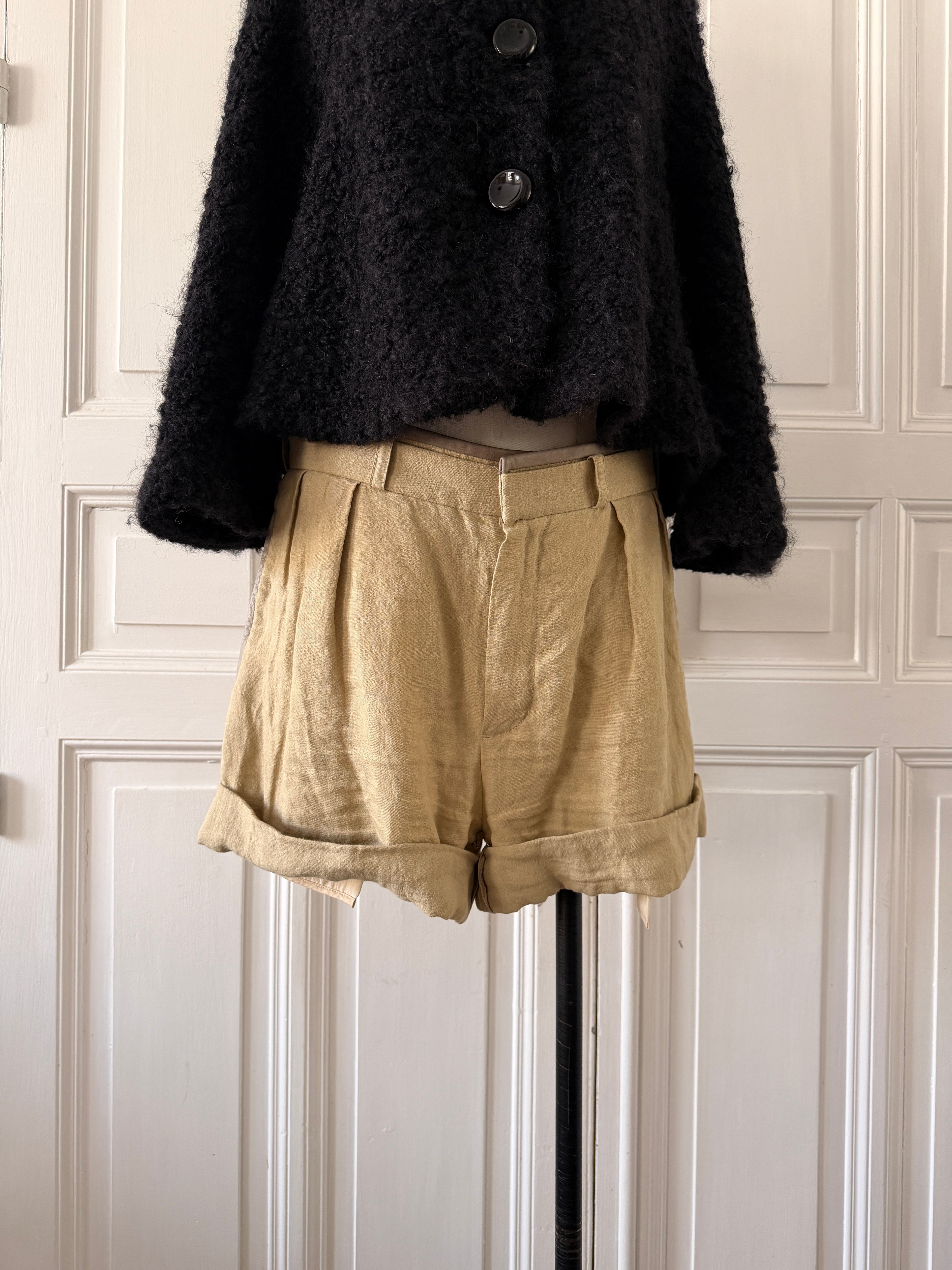 CHLOE Short lin beige taille 38