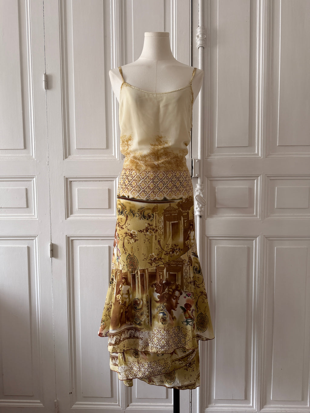Y2K robe mousseline doublée XL