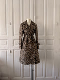 GEORGES RECH trench imprimé animal jacquard bouton marbré important épaulette taille 36
