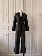 BCBG MAX AZRIA Ensemble tailleur pantalon veste manche longue taille 38