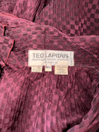 TED LAPIDUS Chemisier en soie manche bouffante col lavallière taille 38