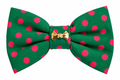NINA RICCI barrette noeud vintage vert à pois roses