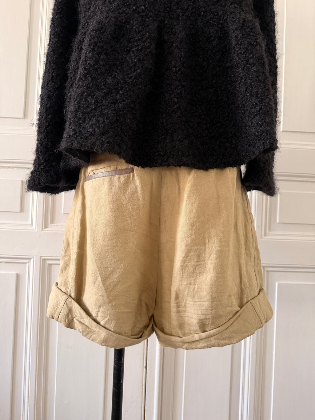 CHLOE Short lin beige taille 38