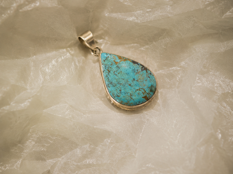 ARGENT Pendentif en argent avec turquoise vintage